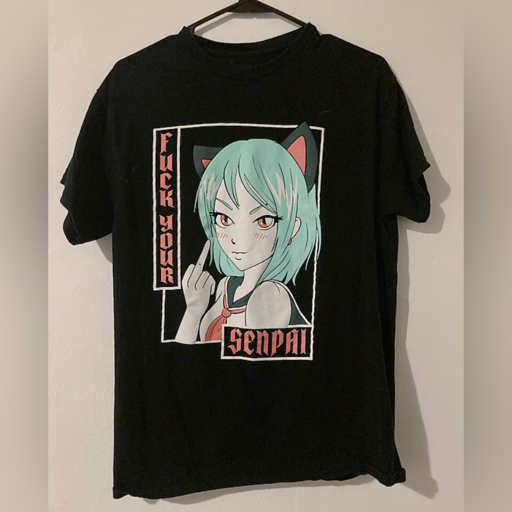 *SOLD* 🔞NSFW Senpai Anime Cat Girl Shirt - Spencer’s